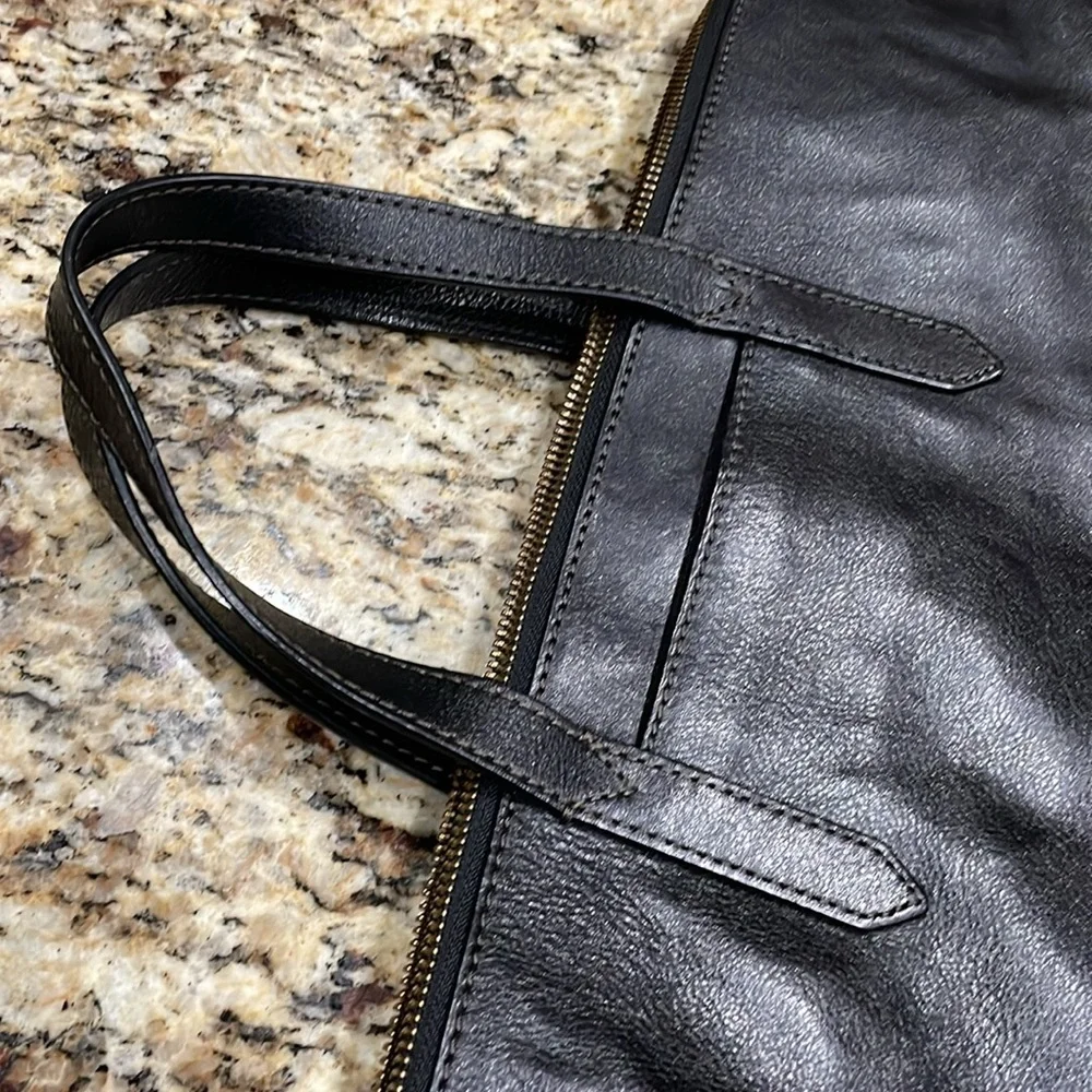 Fossil Shoulder/Laptop Bag Black Leather